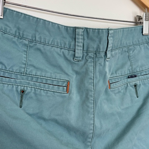Ted Baker Blue Green Twill Shorts Classic Summer Preppy Size 30R - Picture 5 of 7